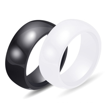 Vendre à chaud Black and White Ceramic Ring Couple Rings